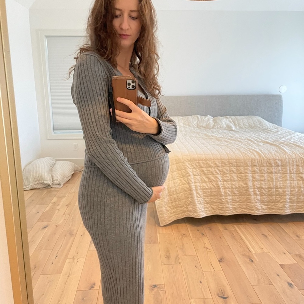 Two piece ribbed knit set!